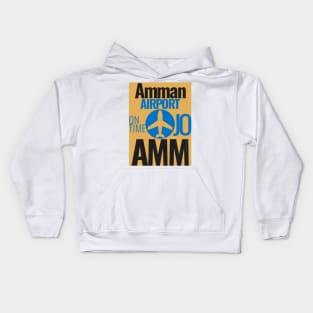 AMMAN airport code Kids Hoodie